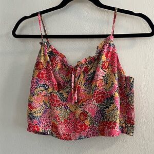 Dress Forum Pink and Red Floral Camisole